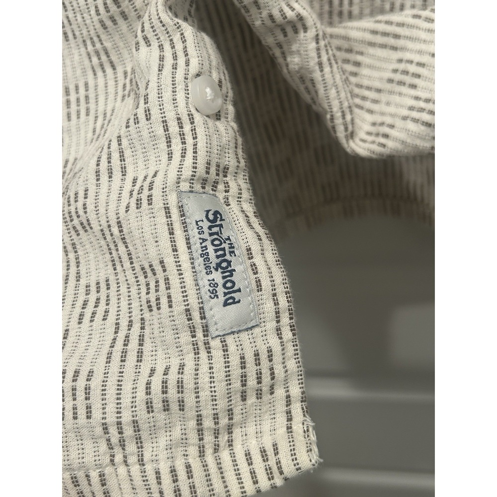 The Stronghold Shirt Mens 3XL Short Sleeve Button Up Regular Fit Cotton Linen - Picture 8 of 11